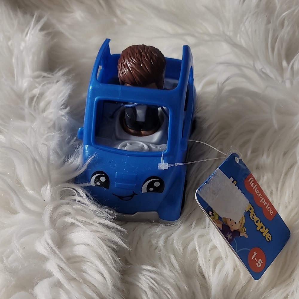 Fisher-Price Little People Smiling Blue Car